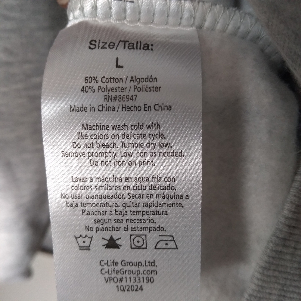 Disney Stitch Women's Long Sleeve Grey Sweater - Picture 5 of 5